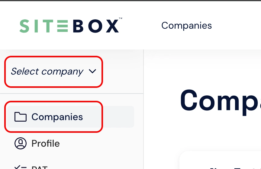 Selecting Company View