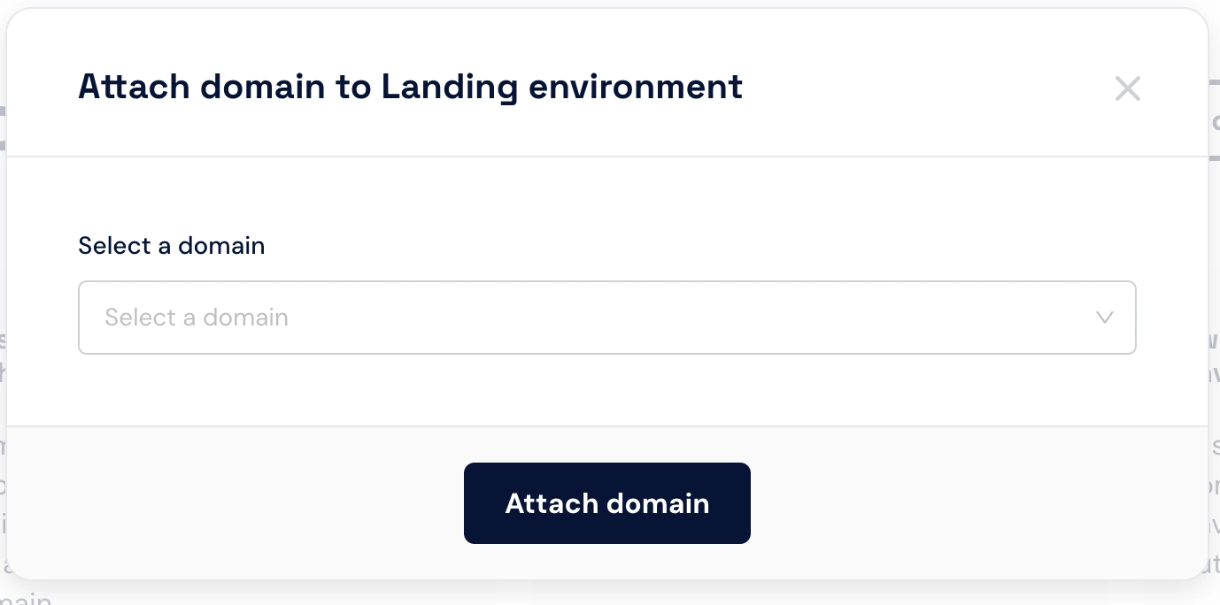 Attach domain form