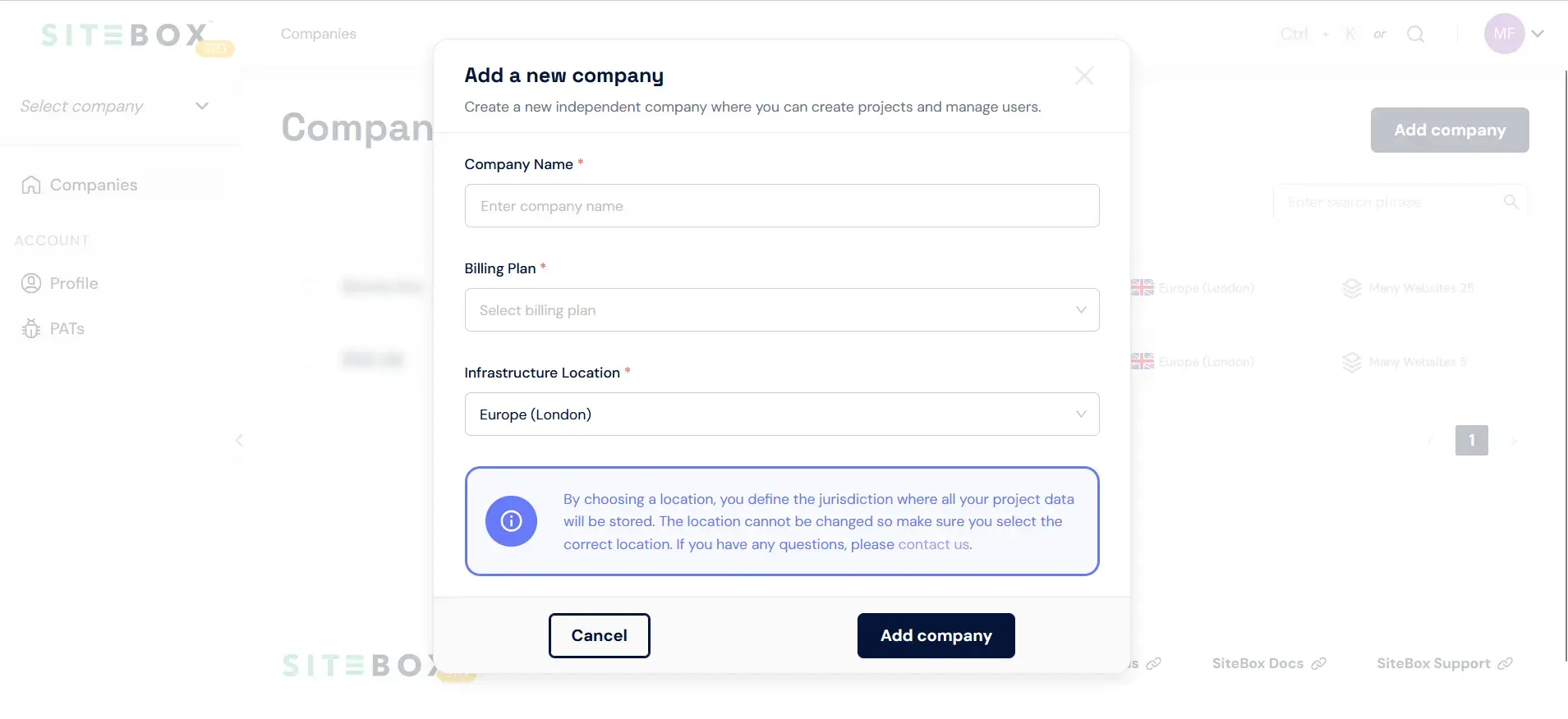 Creating new company